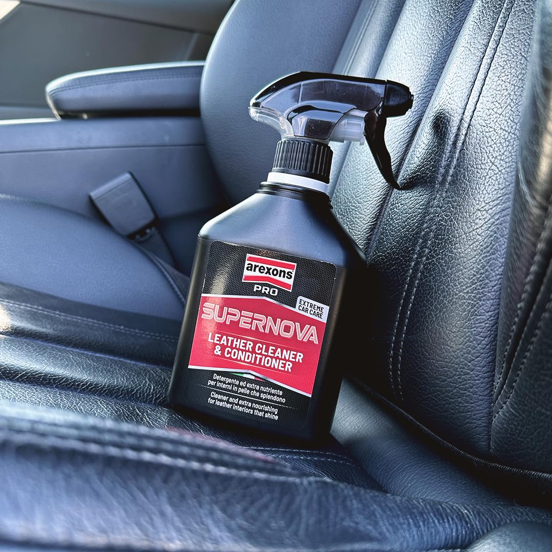 Arexons Car Care Pro SUPERNOVA - Detergente Pelle Extra Nutriente, Lucida e Protegge Interni in Pelle, 500ml