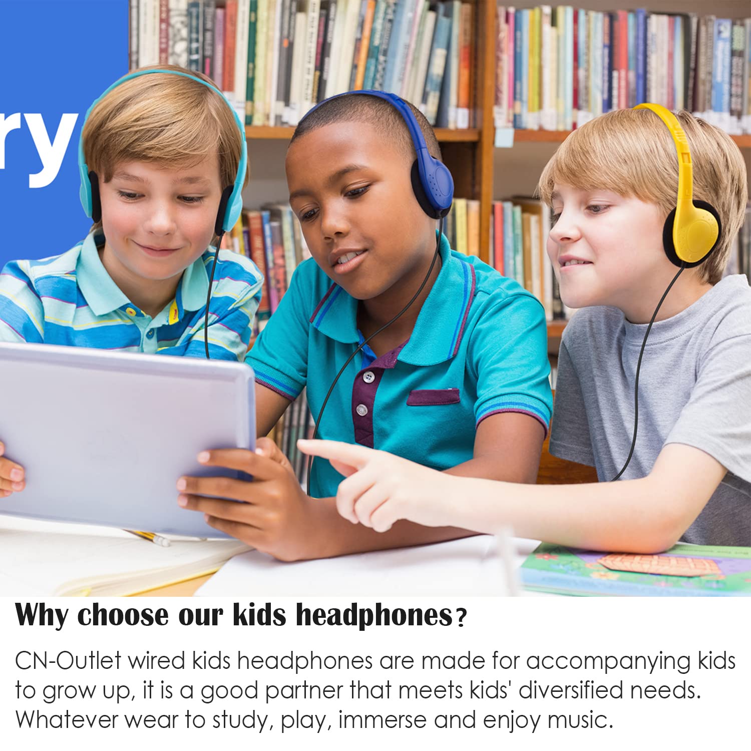 CN-Outlet Paquete de 64 auriculares para el aula a granel, multicolor, juego de clase para estudiantes escolares, niños, niñas, adolescentes y adultos