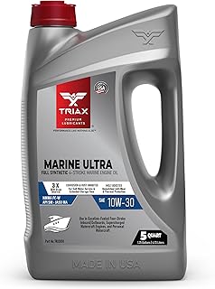 TRIAX Marine Ultra 10W-30 Full Synthetic 4-Stroke Engine Oil, 5 Quart Jug