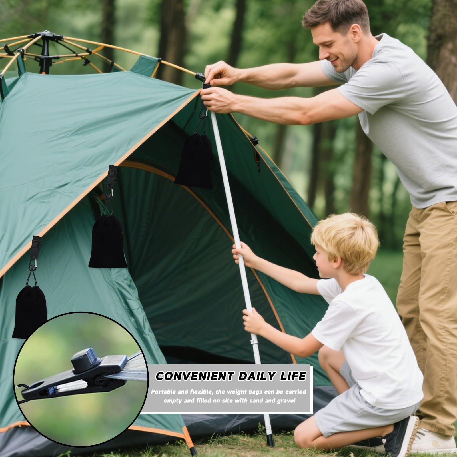 SANLIUSANJIU Sac De Poids Portable Pour Rideaux De Tonnelle