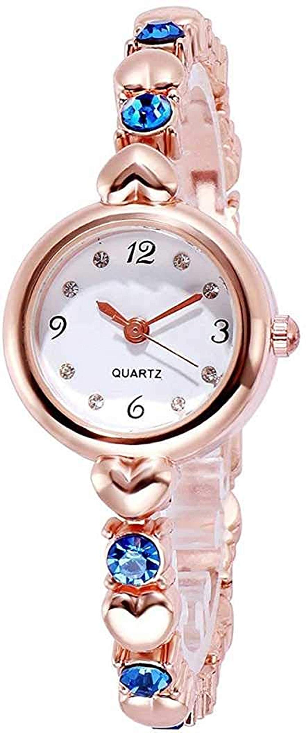 Talgo Stylish Designer Rosegold and Blue Diamond Color Wrist Analog Watch for Women & Girls (B08Q8274JP) Amazon Price History, Amazon Price Tracker