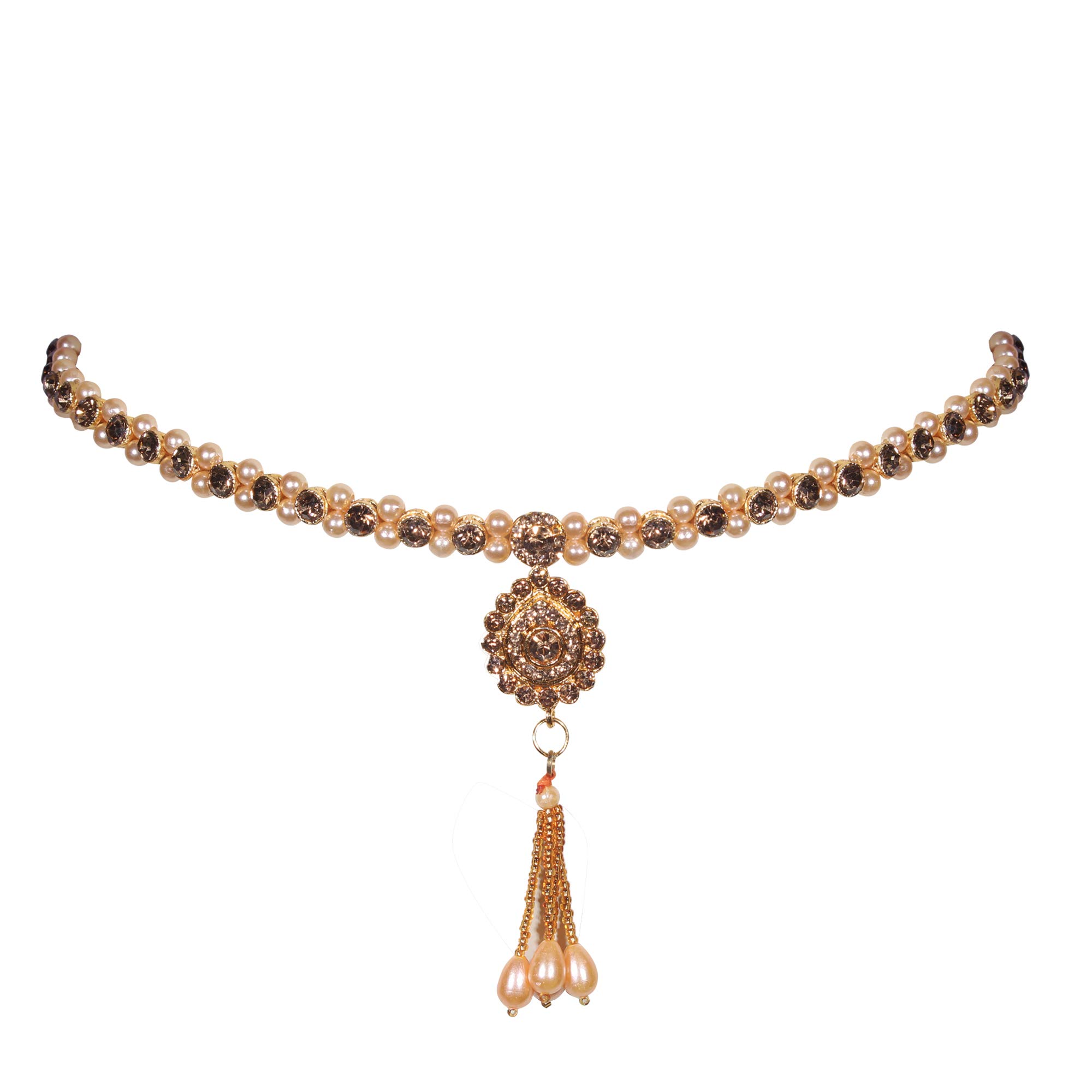 womensky Traditional Gold Polished Kamarpatta, Kamar Chain, Tagdi, Kardhani, Bellychain, Kamarband, Vaddanam Waistchain for Women-picture-21