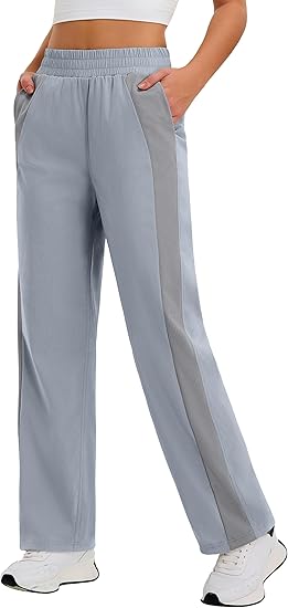 BMJL Womens Black Travel Hiking Pants Work Dress Business Causal Pants Wide Leg Lightweight Fall Trousers