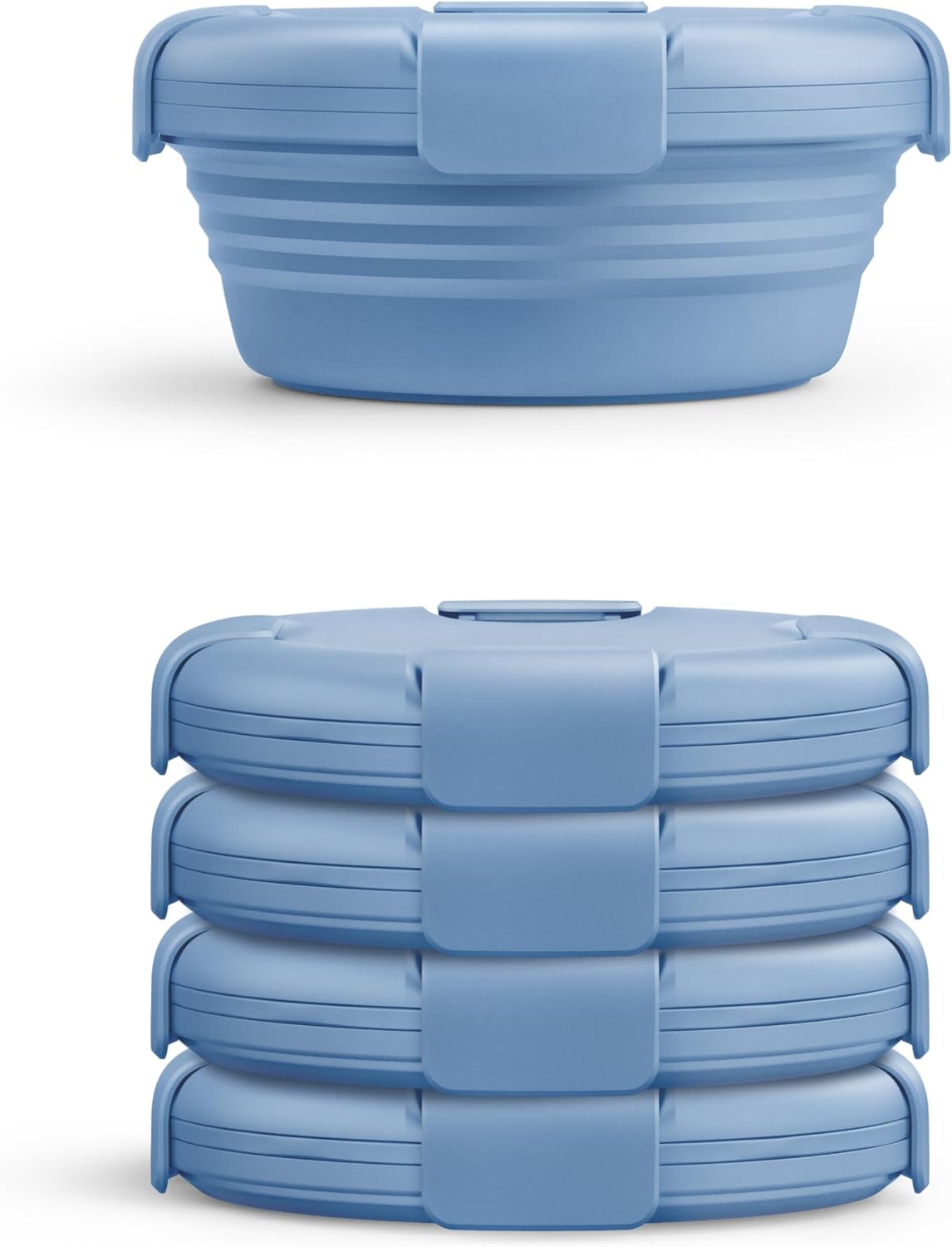 STOJO Collapsible Bowl 5 Set Steel, 36oz Reusable