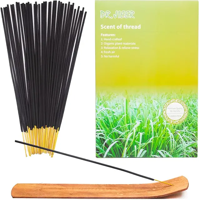 Coffret cadeau anti-moustique 160 bâtonnets encens citronnelle + porte-encens