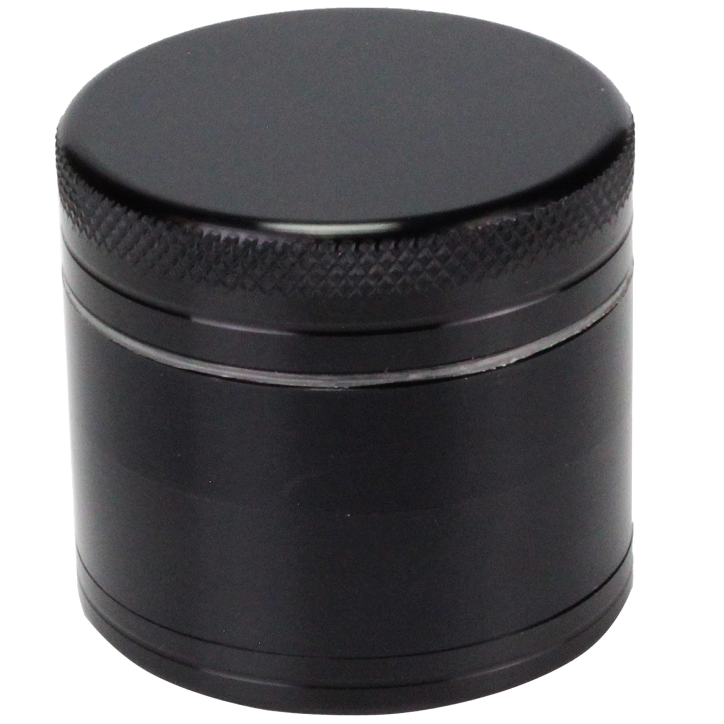 Grinder en Métal, Broyeur à Epices et à Condiments, 100% Aluminium, 4 Pièces, Noir, 40 mm