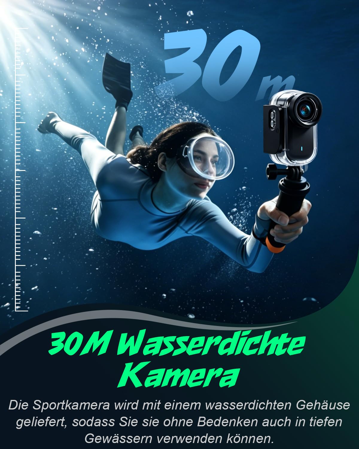 Action Cam 4K, WiFi Mini Bodycam Körperkamera 32GB, 150° Weitwinkel Video Sportkamera, 150° Action Kamera Fahrrad Motorrad Helmkamera, Wasserdicht Actionkamera mit Display für Vlog Outdoor Sportarten