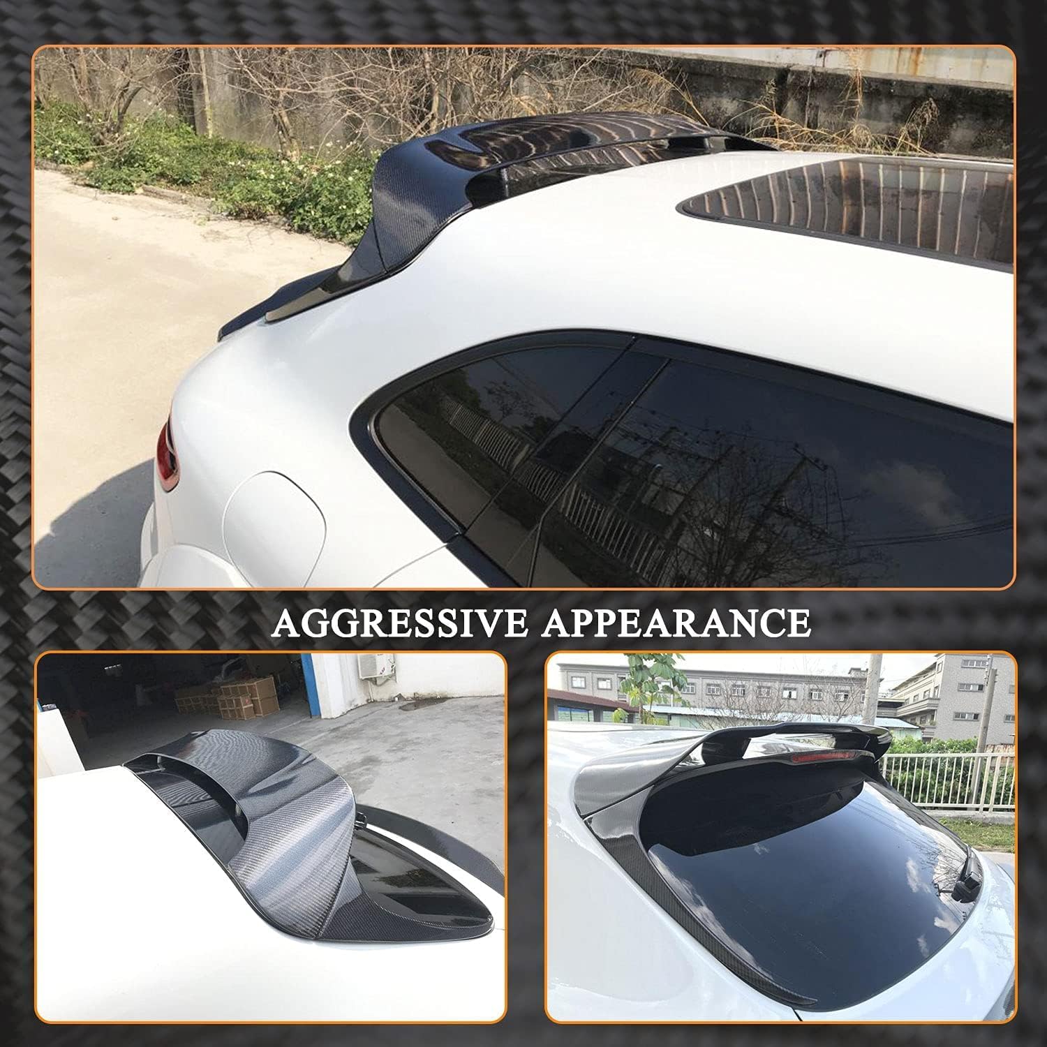 MCARCAR KIT Carbon Fiber Roof Spoiler Compatible with Porsche Macan 95B SUV 2014-2024 Auto Rear Window Top Wing Lip Factory Outlet