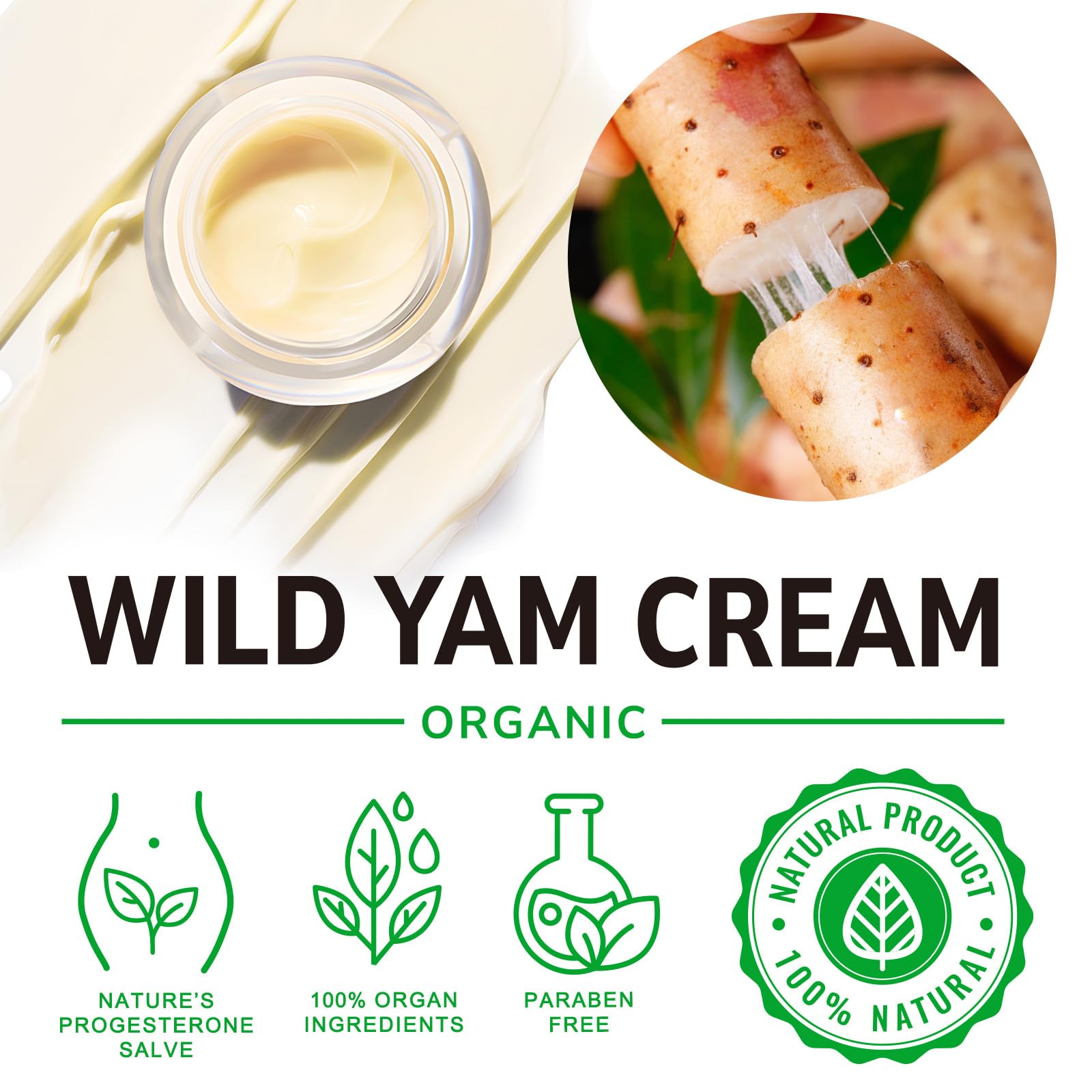 NATURE ZIRAN Wild Yam Cream - Wild yam Cream - Suitable for Relieving Symptoms During Periods of Physical Change - for All Skin Types 2.1floz — Amazon image 2