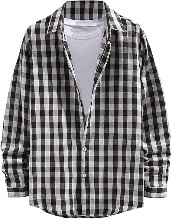 Amazon シャツ メンズ Chenyoulan 長袖 チェックシャツ 吸汗速乾 通気性 ワイシャツ カジュアル シンプル オシャレ 春夏秋冬 快適 Tシャツ 春夏秋冬服 インナー 大きいサイズ 汗染み防止 快適な 軽い 柔らかい かっこいい 通学 男女兼用 ビジネス シャツ 通販