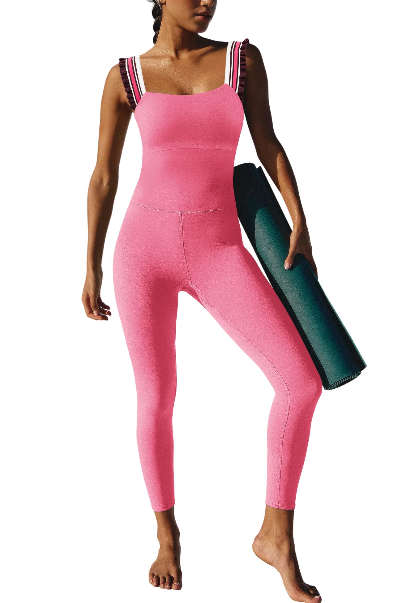 ReachMe Jumpsuits for Women Workout Leggings Romper Athletic Summer Outfits Yoga Gym Clothes Bodycon Bodysuits