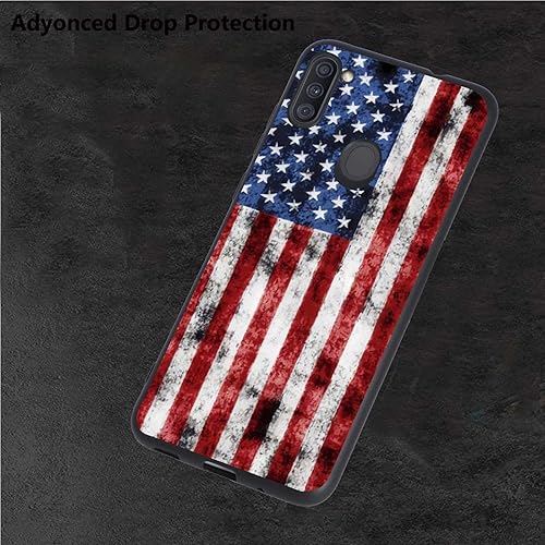 Miniatura 2 de Funda compatible con Samsung Galaxy A11, diseño retro de soldado veterano de la bandera estadounidense para Samsung para hombres y mujeres, funda de
