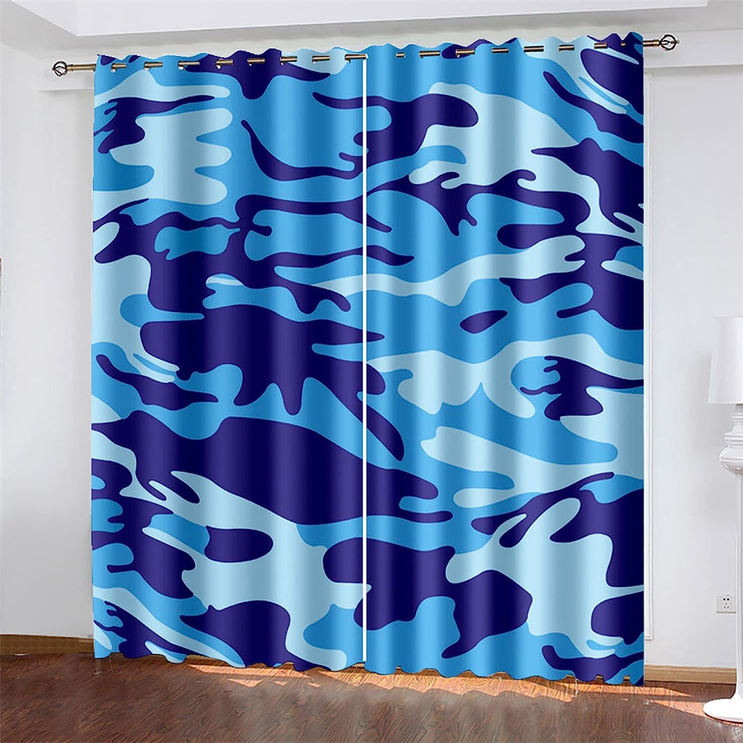 Rideaux occultants en polyester 3D abstrait et isolant thermique pour décoration de chambre