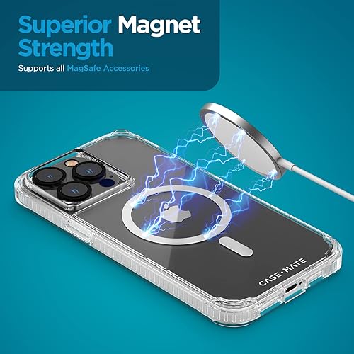 Miniatura 5 de Case-Mate Funda 3 en 1 para iPhone 14 Pro Max (transparente claro), vidrio templado y protector de lente, protección contra caídas de 15 pies,