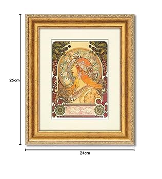 アルフォンス・ミュシャ、秋、希少な画集より、新品高級額・額装付 アルフォンス・ミュシャ、秋、希少な画集より、新品高級額・額装