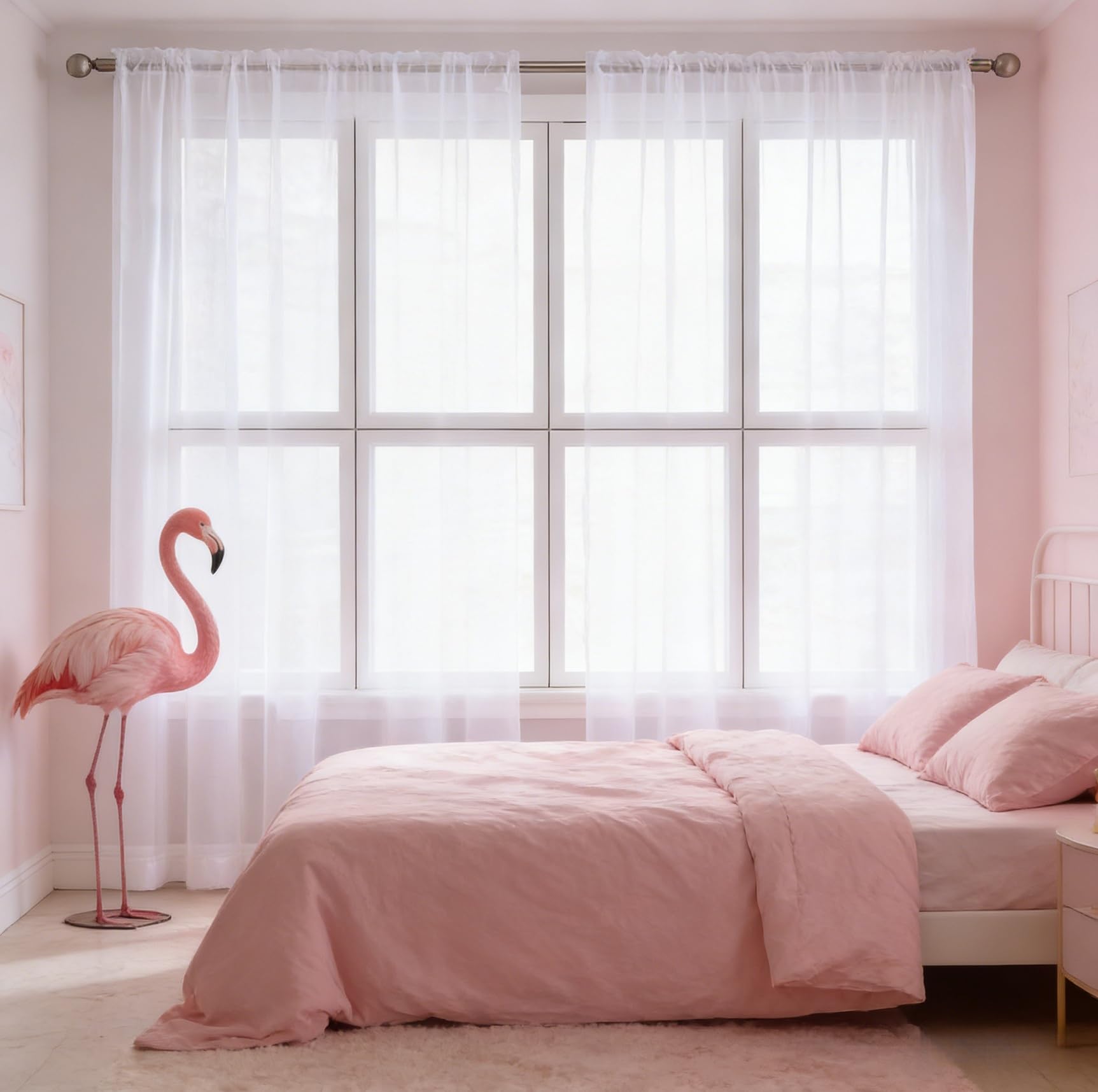 Voile curtains 270x228 cm rideaux blancs transparents