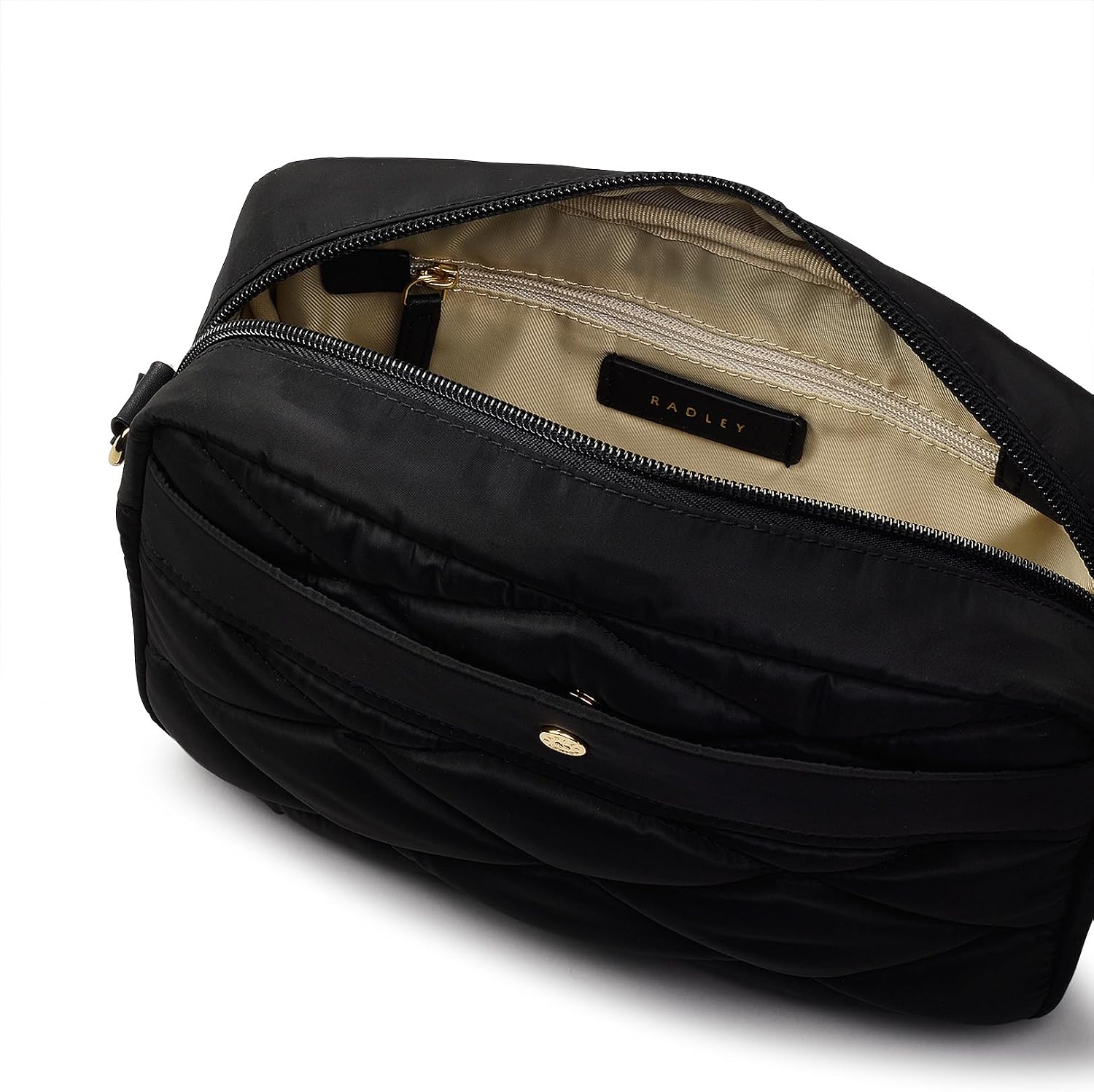 RADLEY London Haymarket Lane Responsible Women's Small Recycled Fabric Ziptop Crossbody Bag, Black
