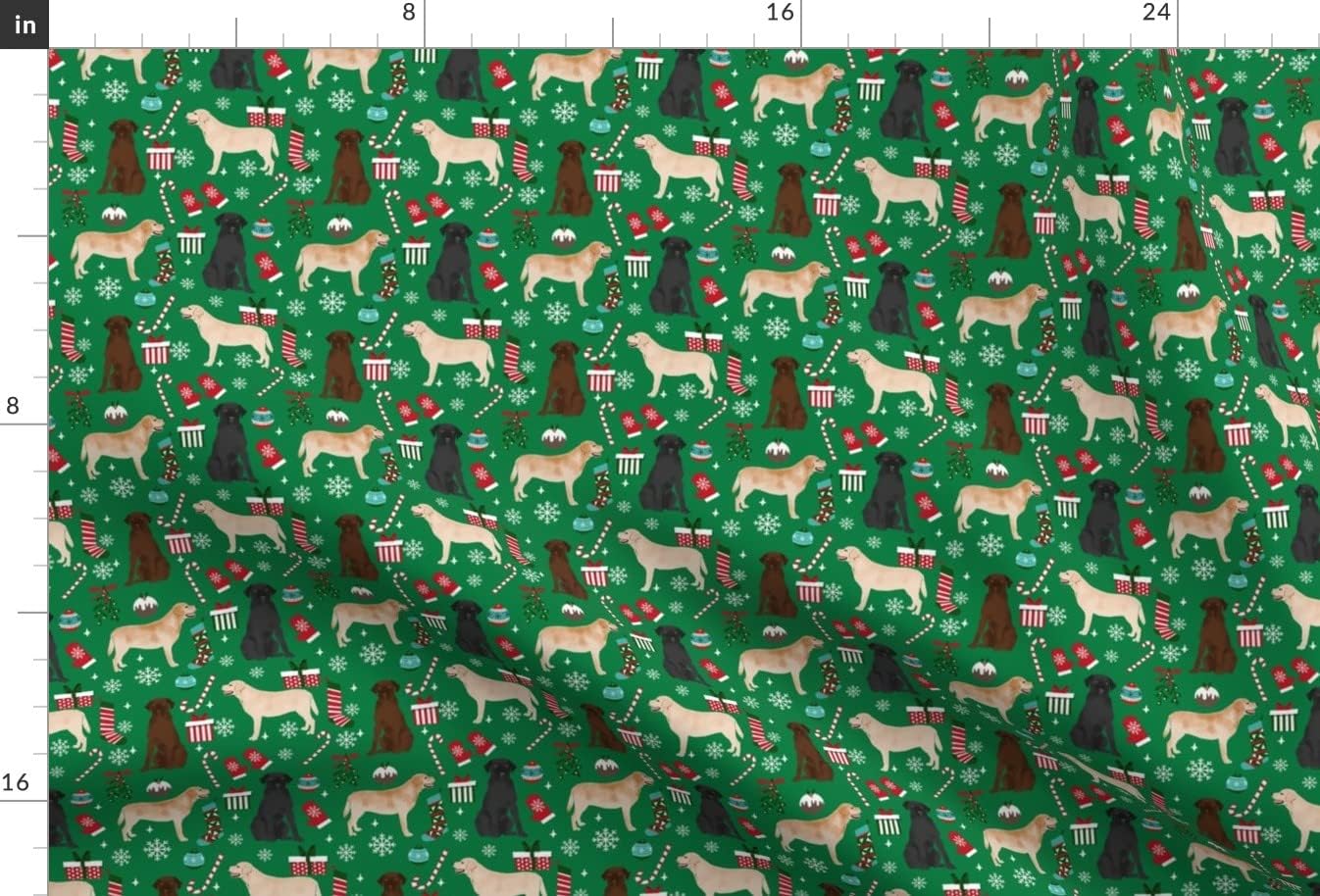 Spoonflower Fabric - Labrador Retrievers Dog Breed Christmas Stockings Pet Lovers Holiday Printed on Minky Fabric by The Yard - Sewing Baby Blankets Quilt Backing Plush