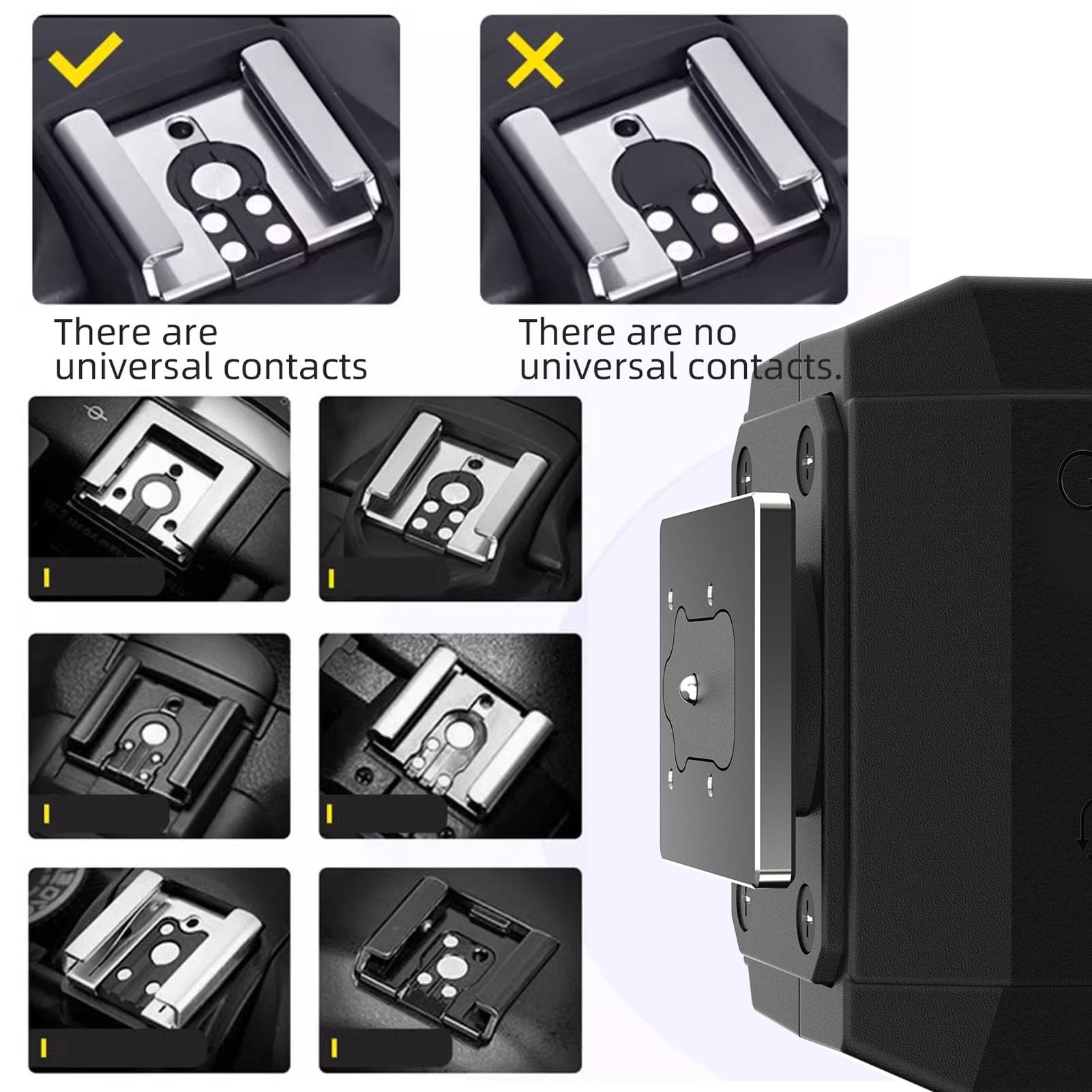 Mini Fotocamera Flash, GN8 6500K CRI97 Digital Film DSLR Flashlight, Portatile Sulla Fotocamera Flash, Torcia per Montaggio a Scarpe Calde per la Luce di Riempimento