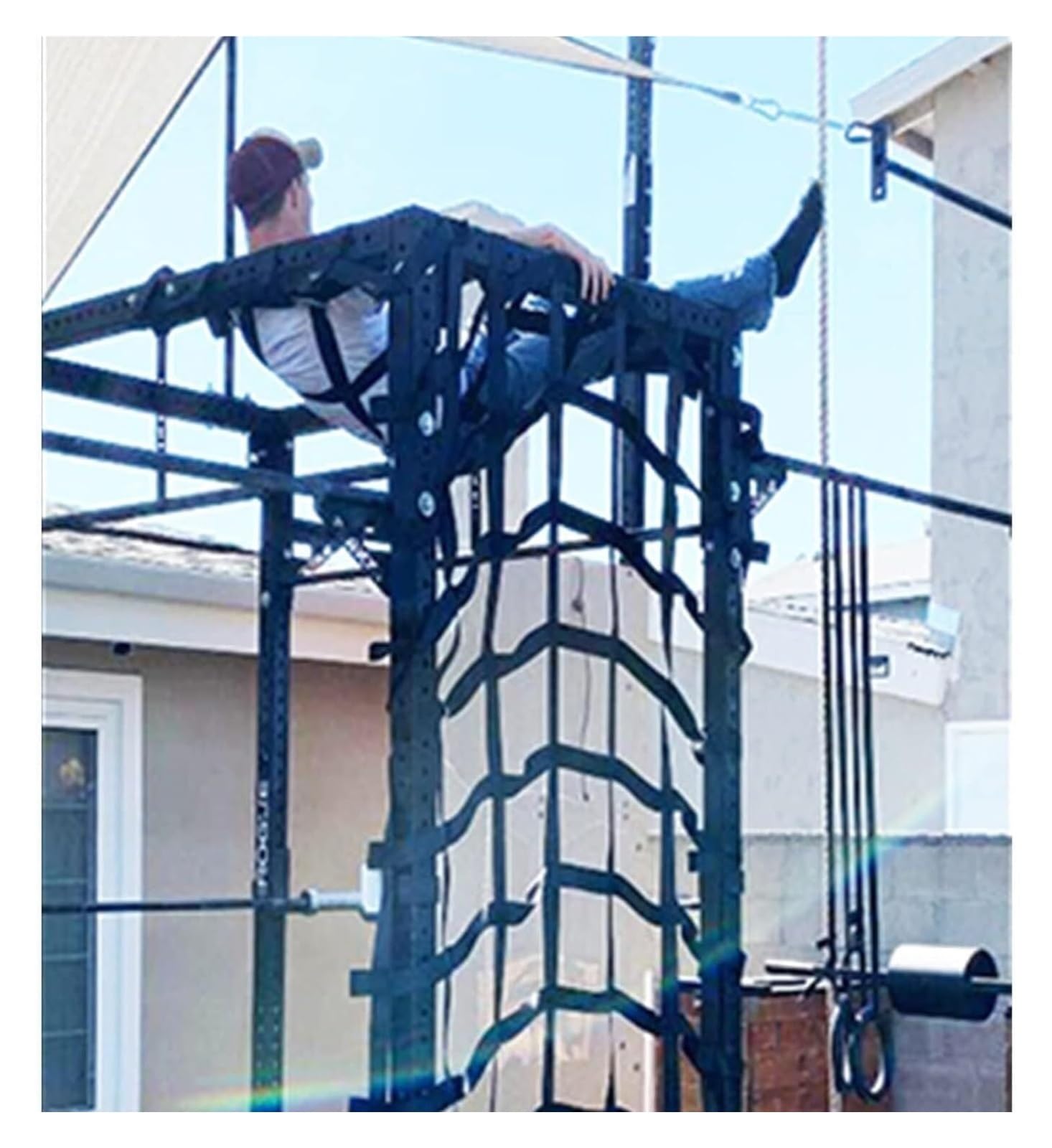 Rete portabagagli Resistente da 1,5x1,5 m con capacità di carico di 1 tonnellata e Maglia da 15 cm - Perfetta per Trasporto Sicuro, carico, Scarico, Uso in Giardino, stoccaggio all'aperto e