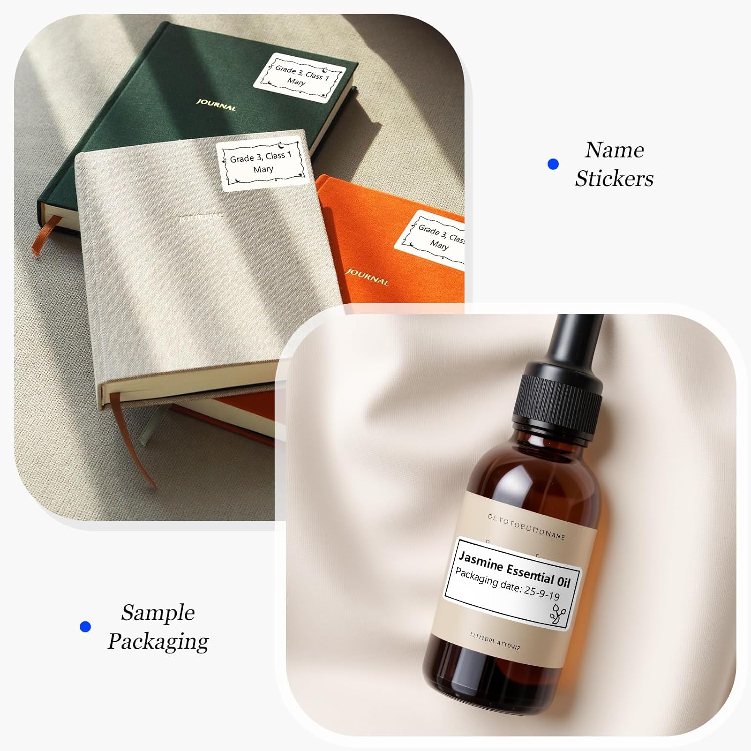 CLABEL 1.96"x1.18" Label Maker Tape 221D Label Print Paper Standard Laminated Office Oil Proof Tearproof Labeling Tape for Address, Logo, Shipping, Barcodes,QR Code (700 Labels/Roll,1 Roll) - Image 5