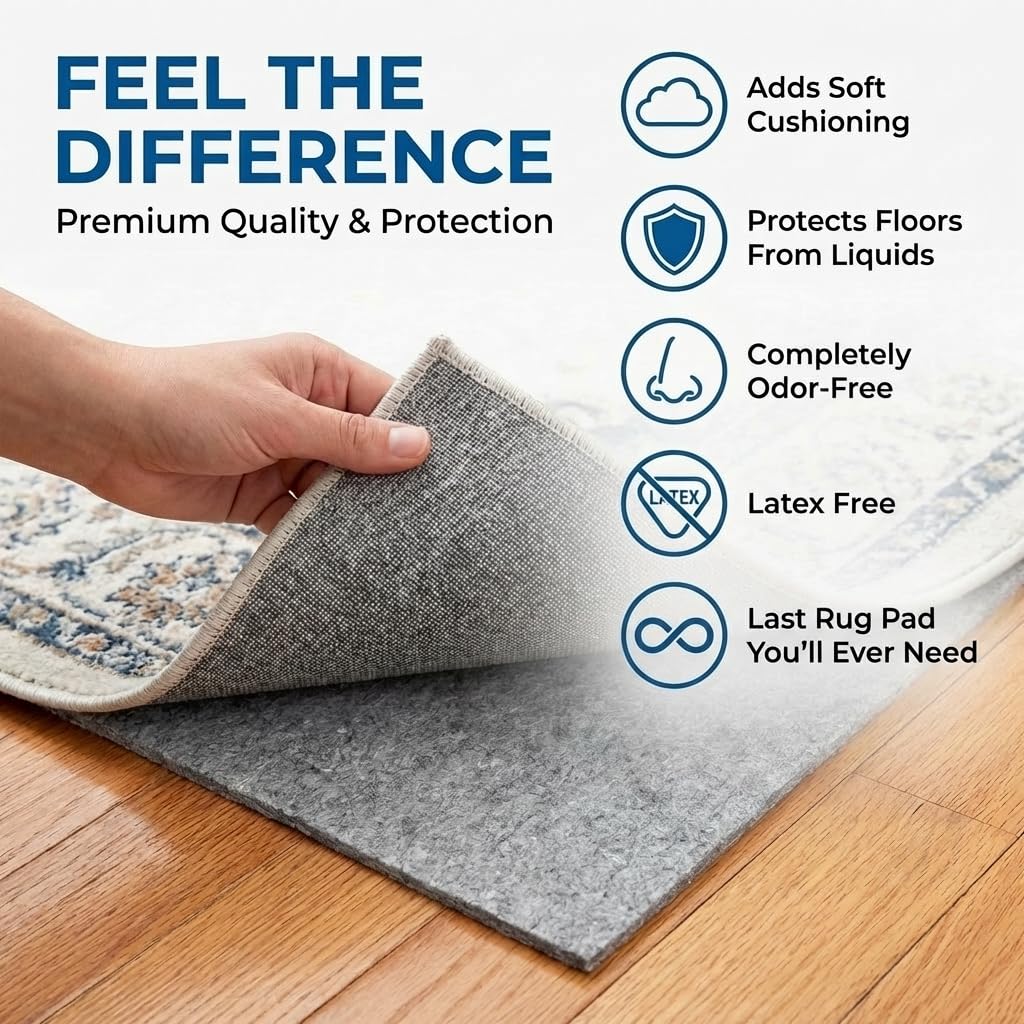 RUGPADPETS Teppichunterleger Antirutsch Unterlage, Haustierfreundliche Barriere, rutschfest, Öko-Diamant-Kollektion, 12,7 x 20,3 cm, umweltfreundlich von Design