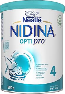 NESTLÉ NIDINA Optipro 4 Latte di Crescita Polvere per Bambini da 2 anni 800g