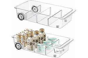 MANO Rolling Refrigerator Tray with Drawers on Wheels
