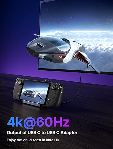 Miniatura 4 de JSAUX Paquete de 2 adaptadores USB-C a USB de 180, ángulo de 180 grados USB-C macho a USB-C hembra USB-C 3.1PD 100 W y adaptador tipo C macho a