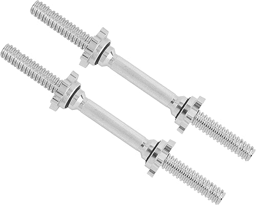 Miniatura 7 de Yes4All 14" Threaded Dumbbell Handles, Quality Steel Weight Bar with Solid Chrome Finish, 1 Inch Dumbbell Bar Connector & Dumbbell Handles with