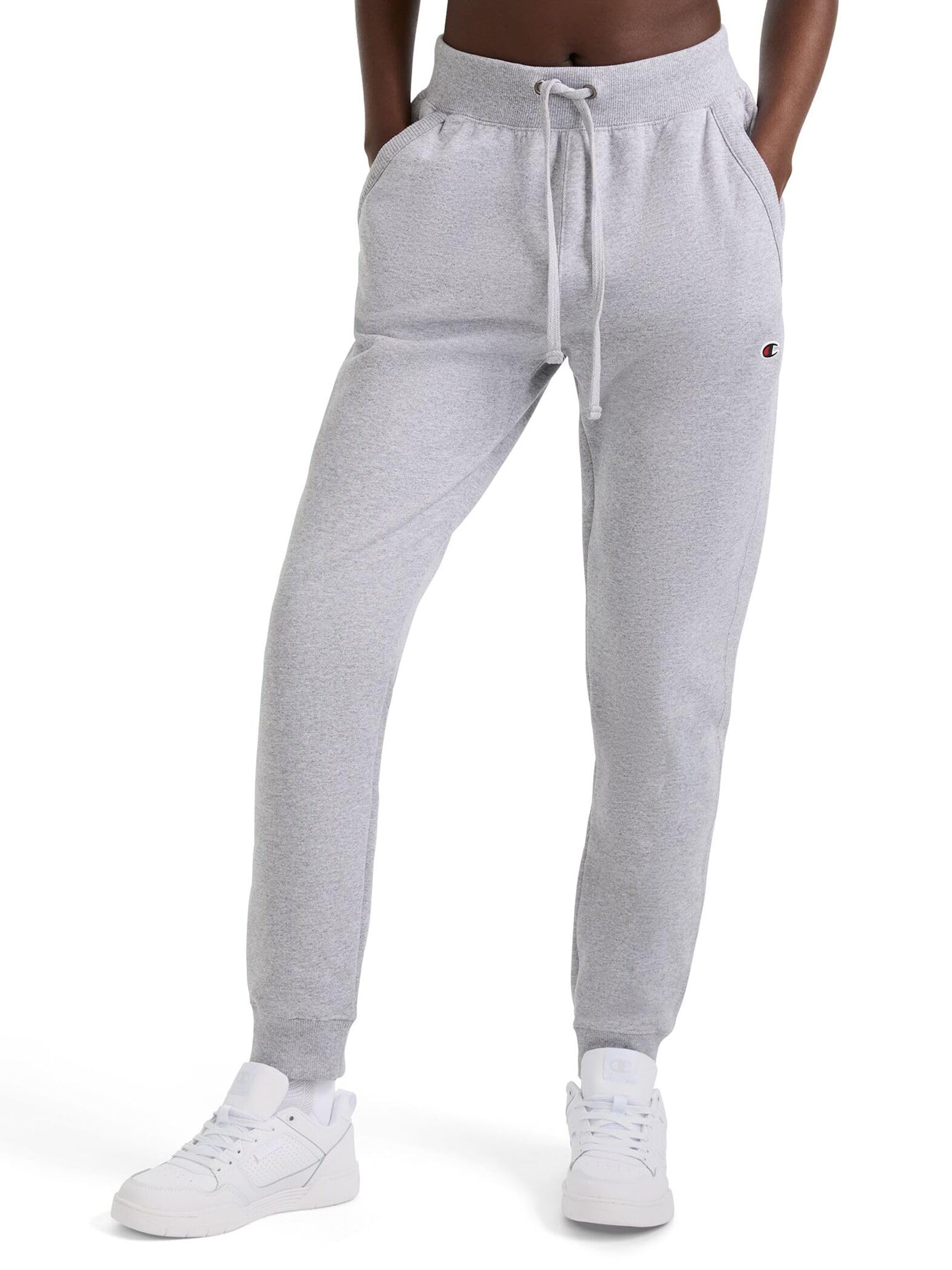 Women's Powerblend Fleece Joggers, C Logo, New Manhattan Mist Heather, XX-Large