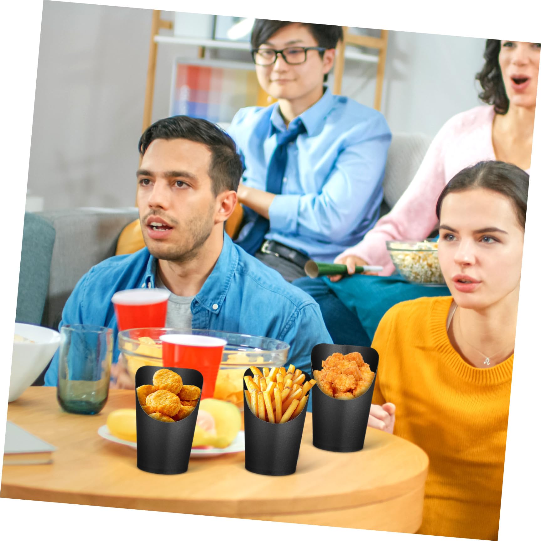 Contenitori Snack in Carta Nera 14oz, 100 Pezzi per Eventi