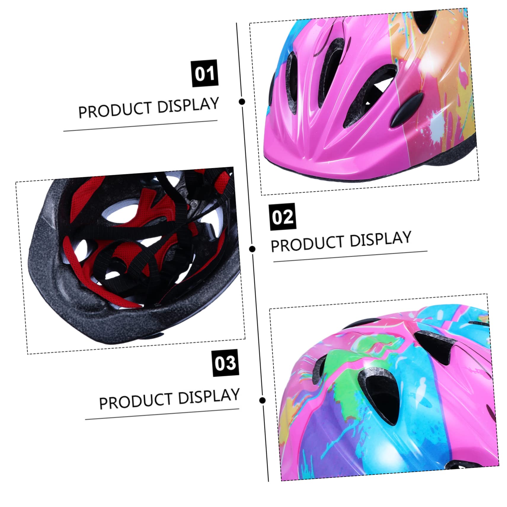 BESPORTBLE 2pièces Casque De Vélo pour Garçon Fille Casque De Protection Ajustable Et pour Activités De Plein Air Motif Floral