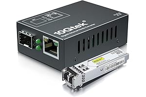 10Gtek Gigabit Ethernet Media Converter: Mini LC Fiber to Ethernet Connectivity