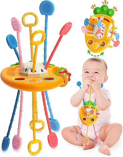 Juguetes de dentición para bebés de 6 a 12 a 18 meses, cesta de Pascua para bebés, regalo de cumpleaños de silicona, juguetes Montessori para niños disponible en Yaxa Venezuela