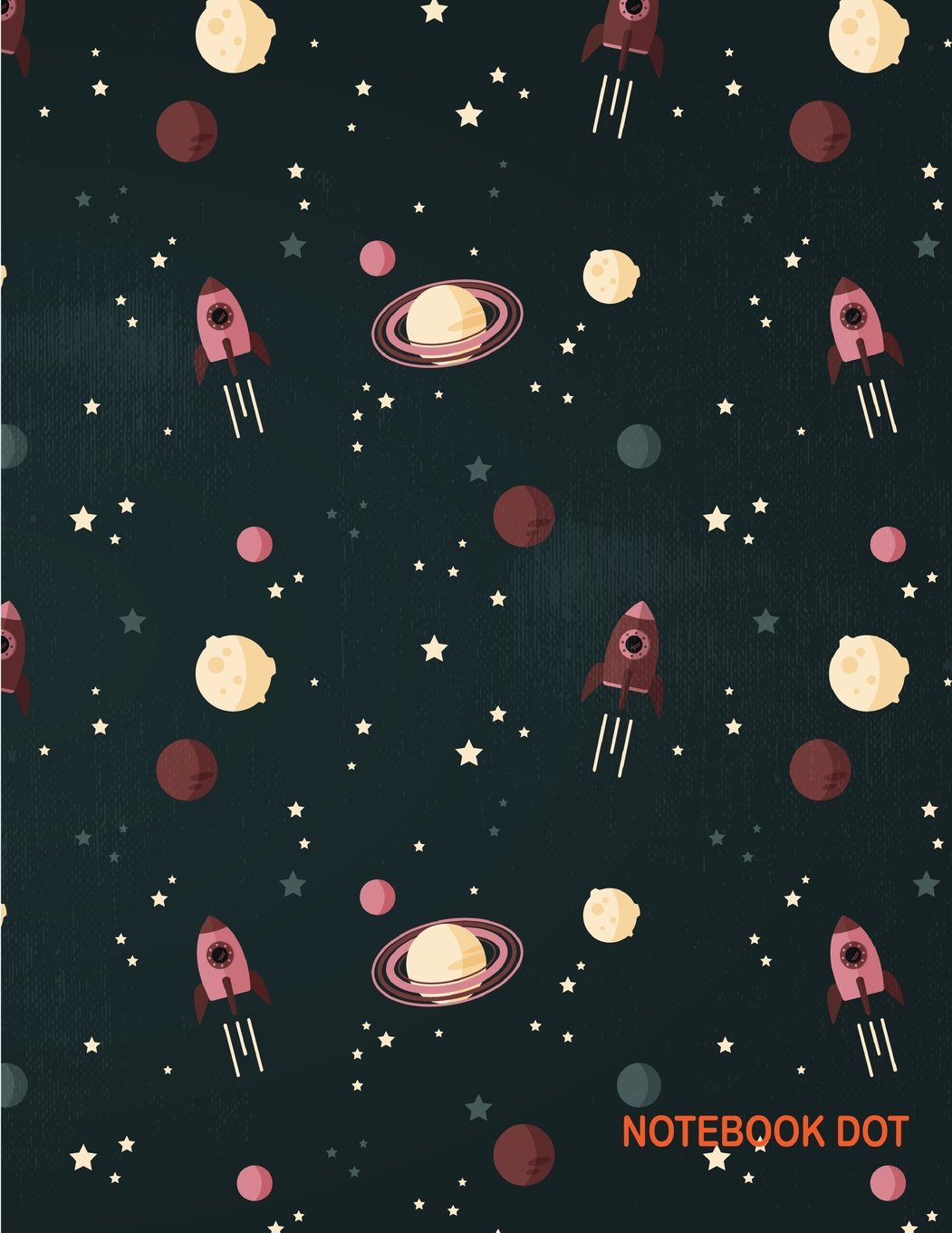 Notebook dot: Rocket spatial elements: Notebook Journal Diary, 110 pages, 8.5" x 11"