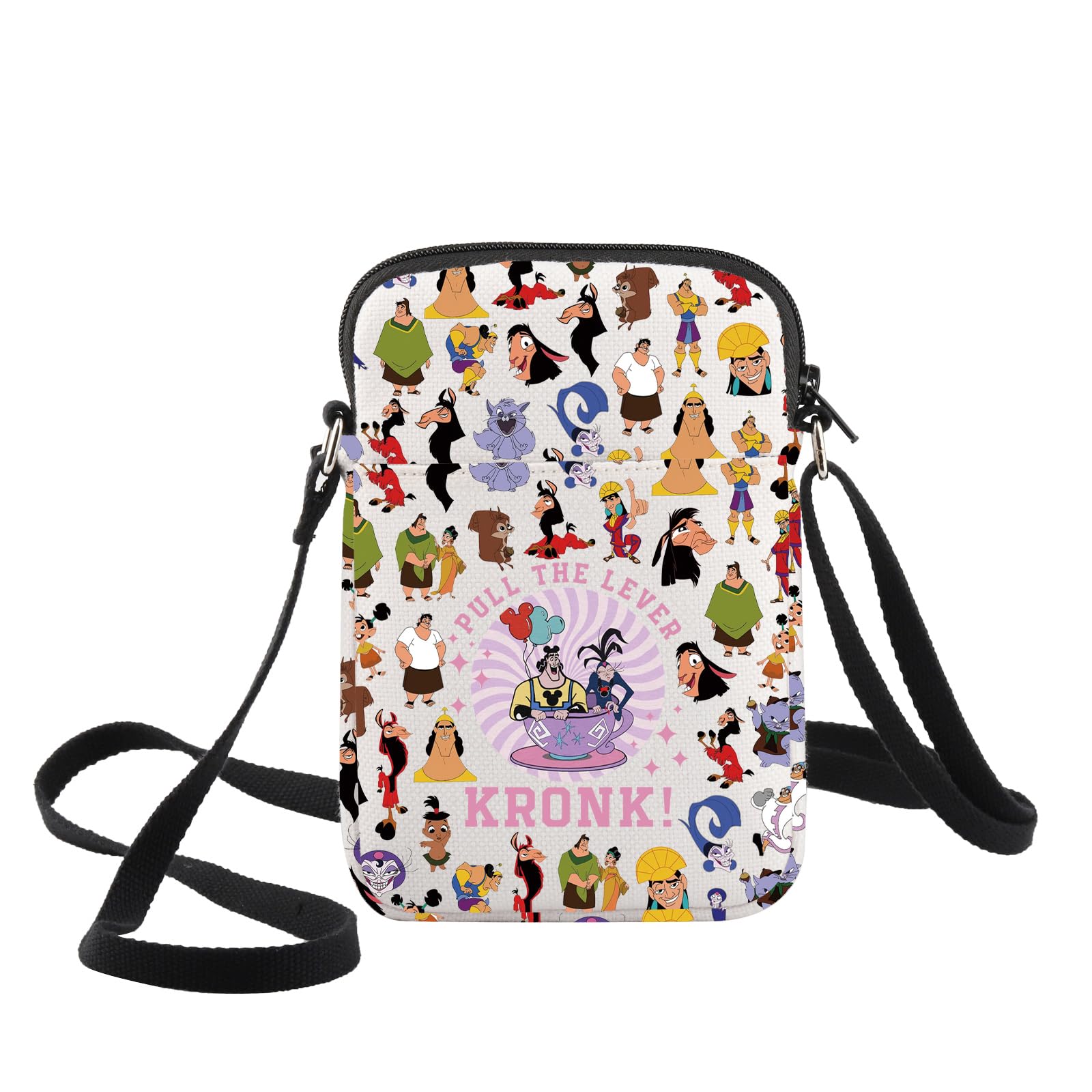 WZMPA Funny Kronk & Yzma Crossbody Bag Villain Yzma Fans Gift Pull The Lever Yzma Shoulder Bag For Movie Fans