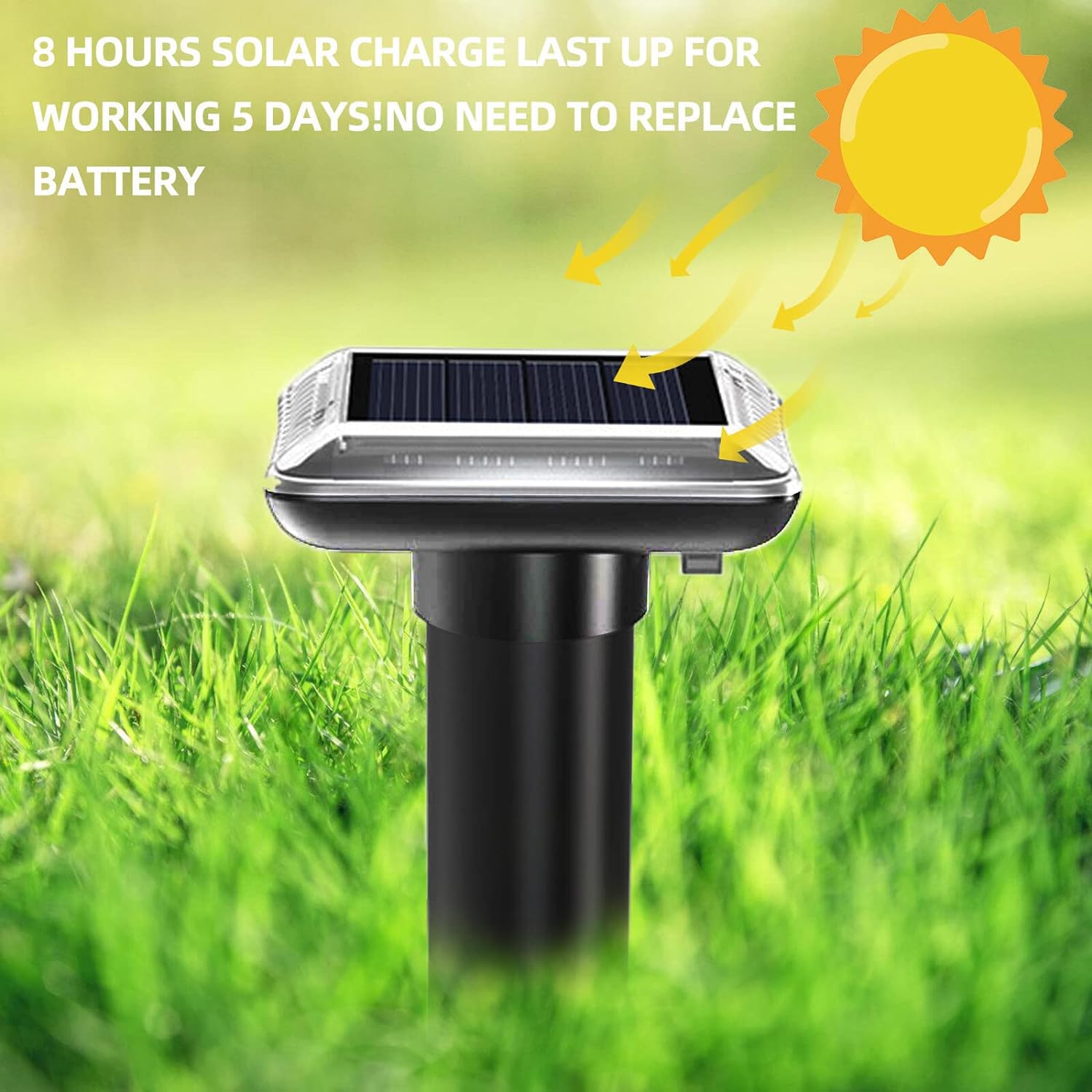 Lot de 6 Chasse Taupe Solaire: IP65 Imperméable Anti Taupe Solaire, Répulsif Solaire Anti-Taupes, Ultra Son Anti Taupe, Rrépulsif Souris Repeller Exterieur Anti Gopher