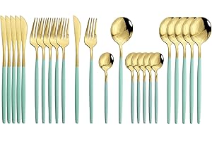 JASHII Teal Silverware Set: Elevate Your Dining Experience