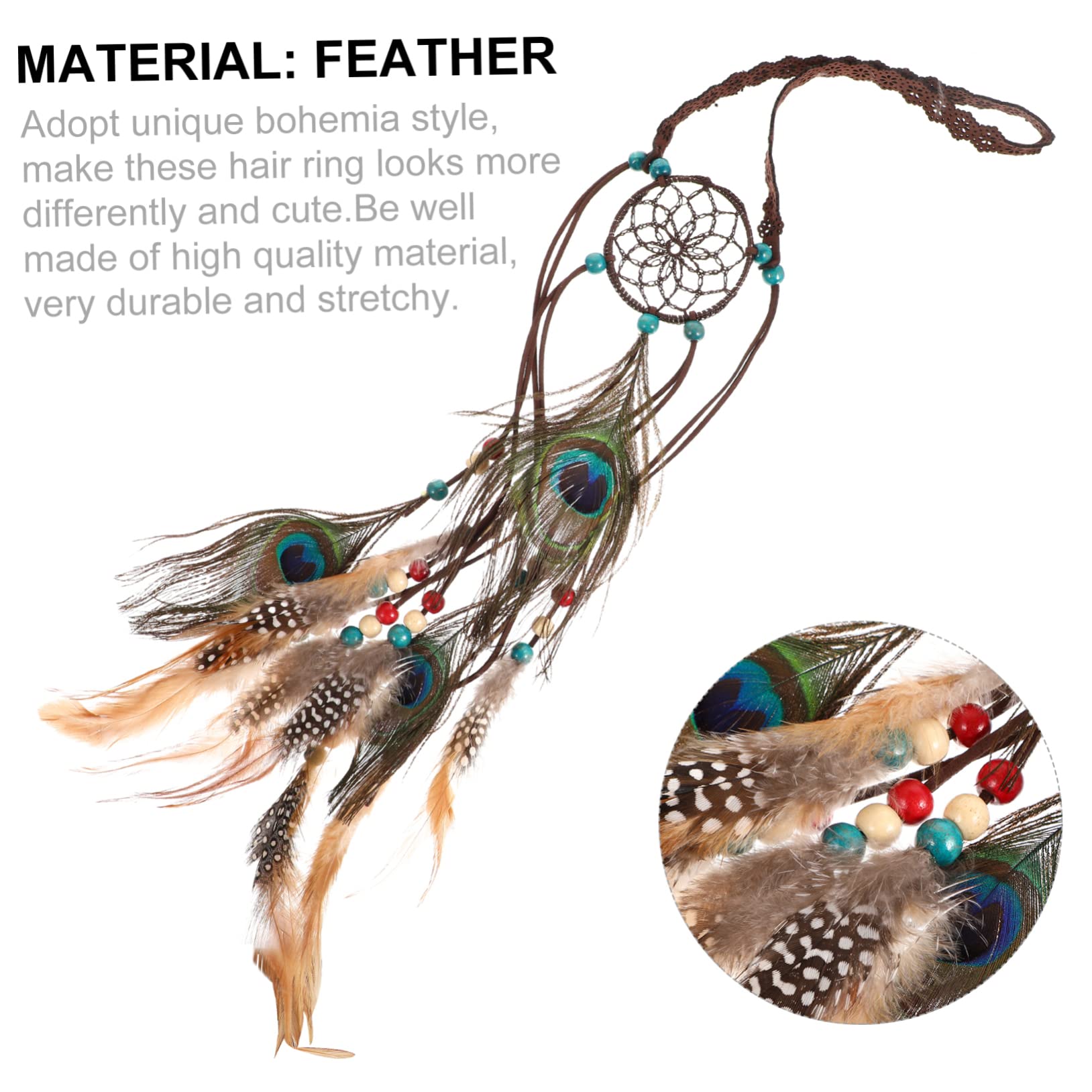 FRCOLOR 3 Diademas Elegantes Para Mujer Estilo Bohemio Estrechas Con Borlas Hechas A Mano Para Cumpleaños De Niñas.
