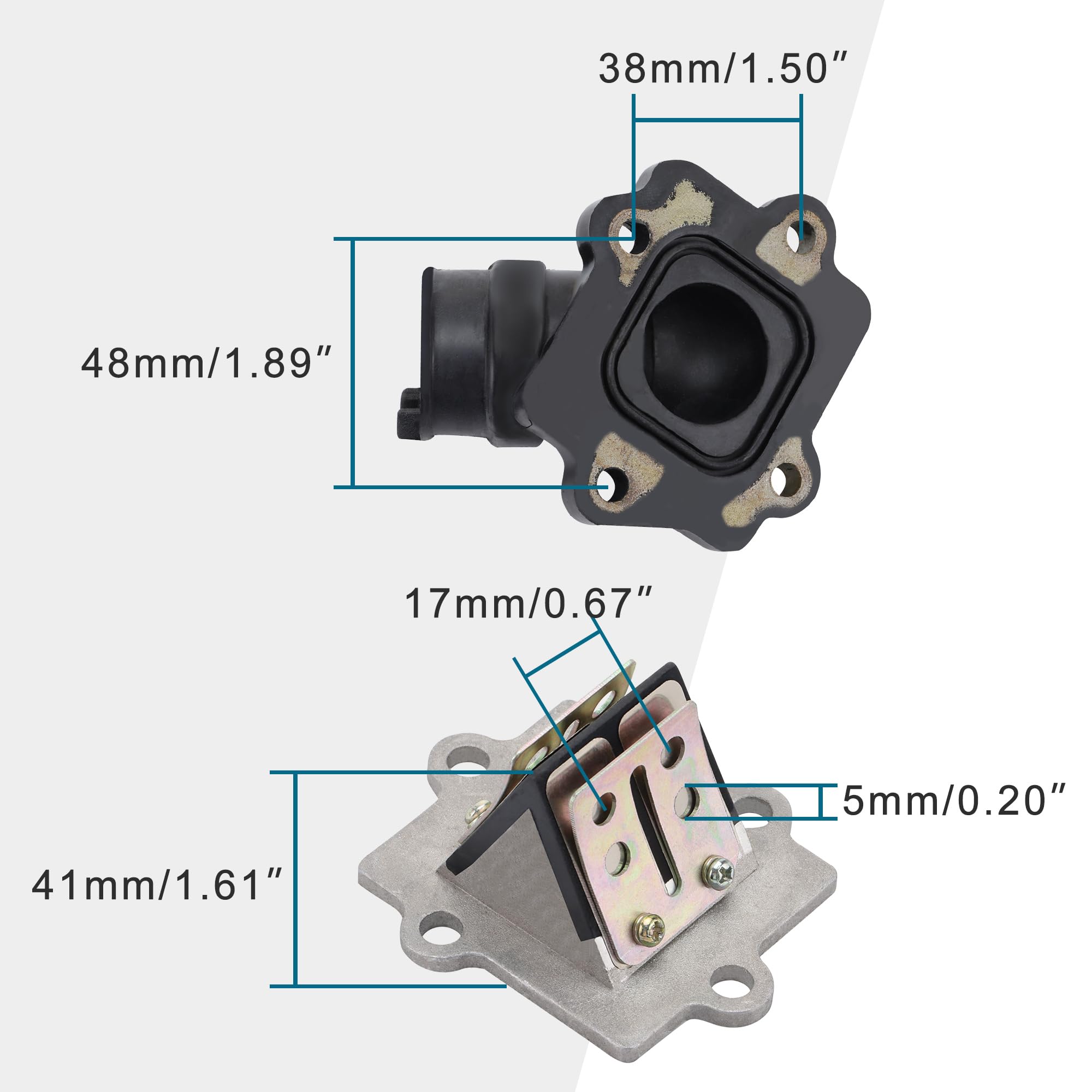 Collecteur D'Admission + Soupape D'Aanche GOOFIT Pour Jog, Vino, Zuma 49cc 50cc 2 Temps