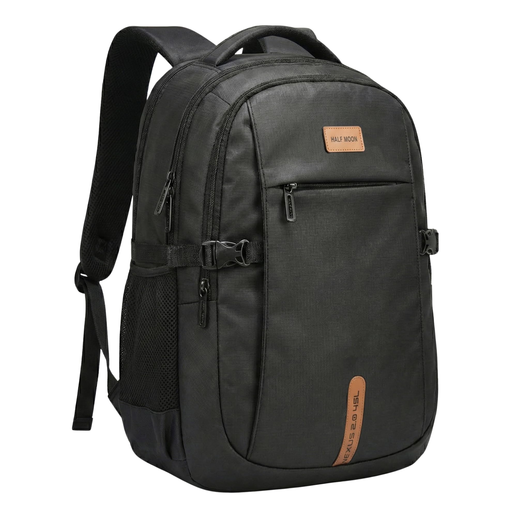 half moon Laptop Backpack 15.6" Shock-Resistant Compartment 7-Pocket Organized Design Water-Resistant 45L Travel Daypack with Y2K Zippers for Work Casual College-picture-50