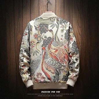 Men's Japanese Embroidery Bomber Jacket