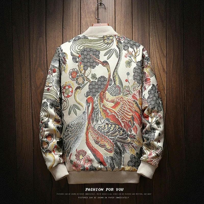 Men's Japanese Embroidery Bomber Jacket3