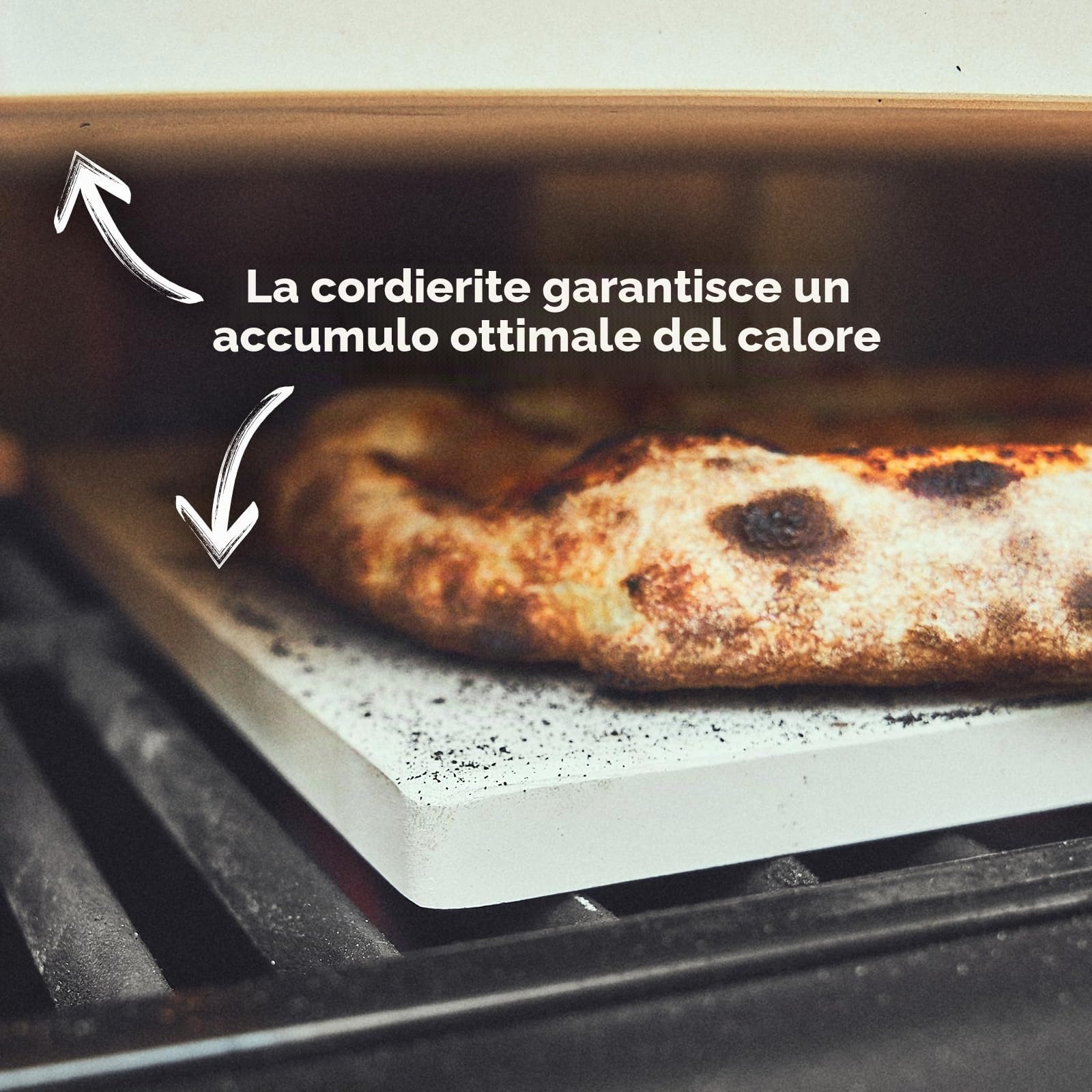 Kit Pizza per Barbecue a Gas BURNHARD® Acciaio Inox, Pietre Cordierite, Distribuzione Rapida del Calore, Facile da Riporre, Perfetto per Modelli FRED & EARL – Miglior Kit Pizza