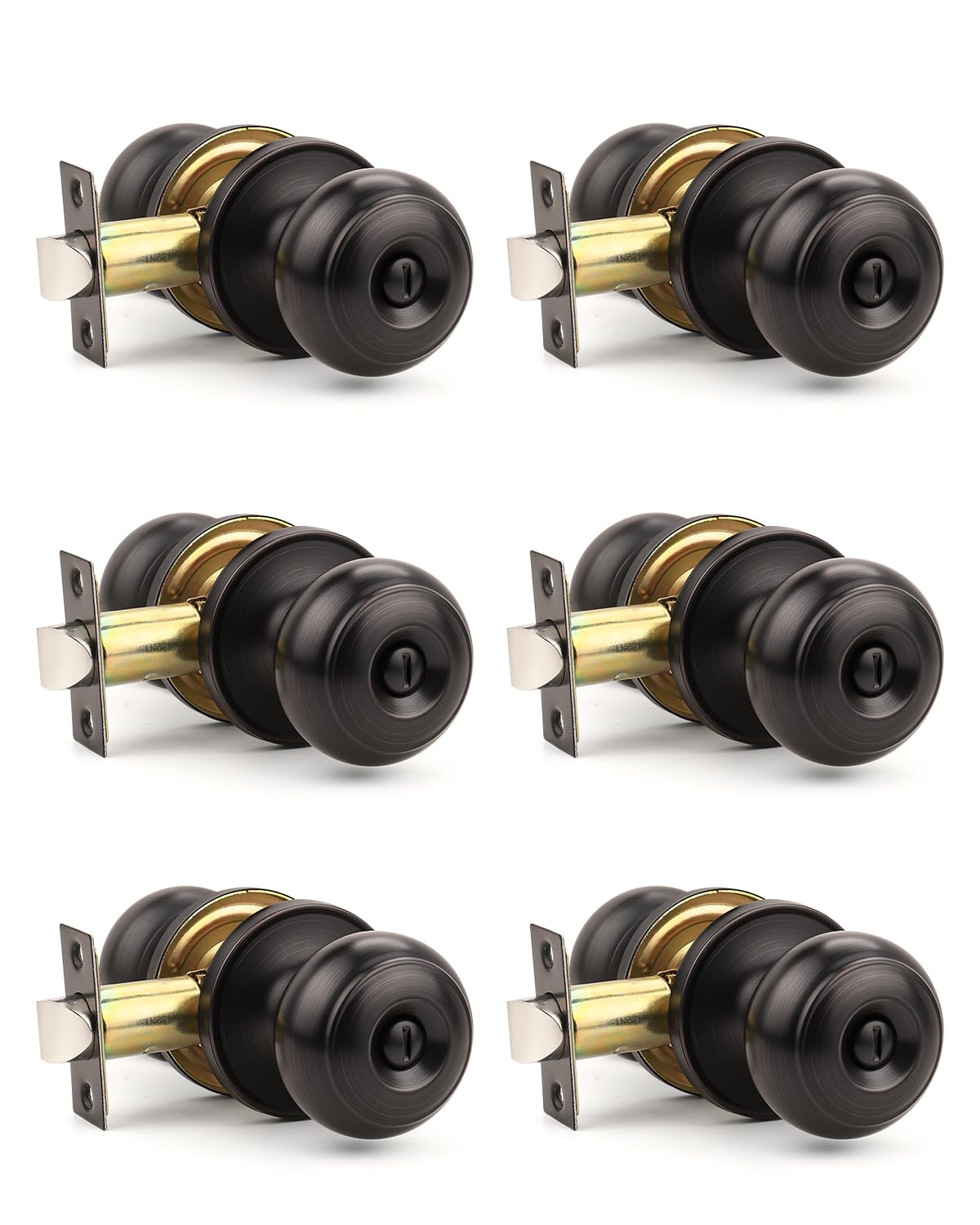 Matte Black Door Knobs - Keyless Privacy Locks -32
