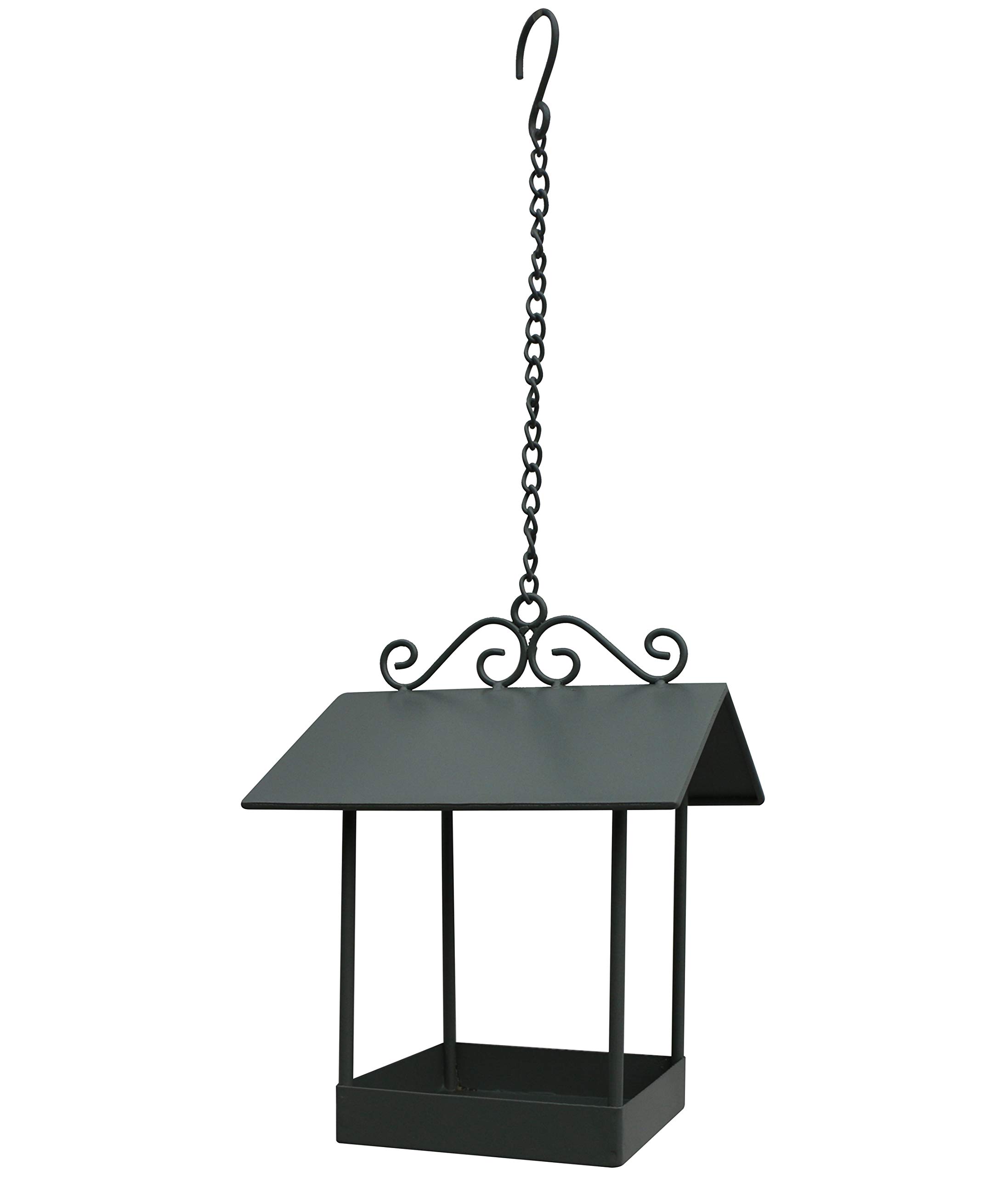 Dehner Natura Vilnius 4302543 Wild Bird Feeding House Approx. 18 x 15 x 15 cm, metal, brown