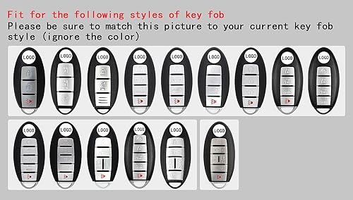 Miniatura 4 de TANGSEN Funda inteligente para llavero compatible con Infiniti QX50 QX56 QX60 QX70 QX80 Nissan 370Z Altima Coupe Armada Cube Frontier GT-R Juke