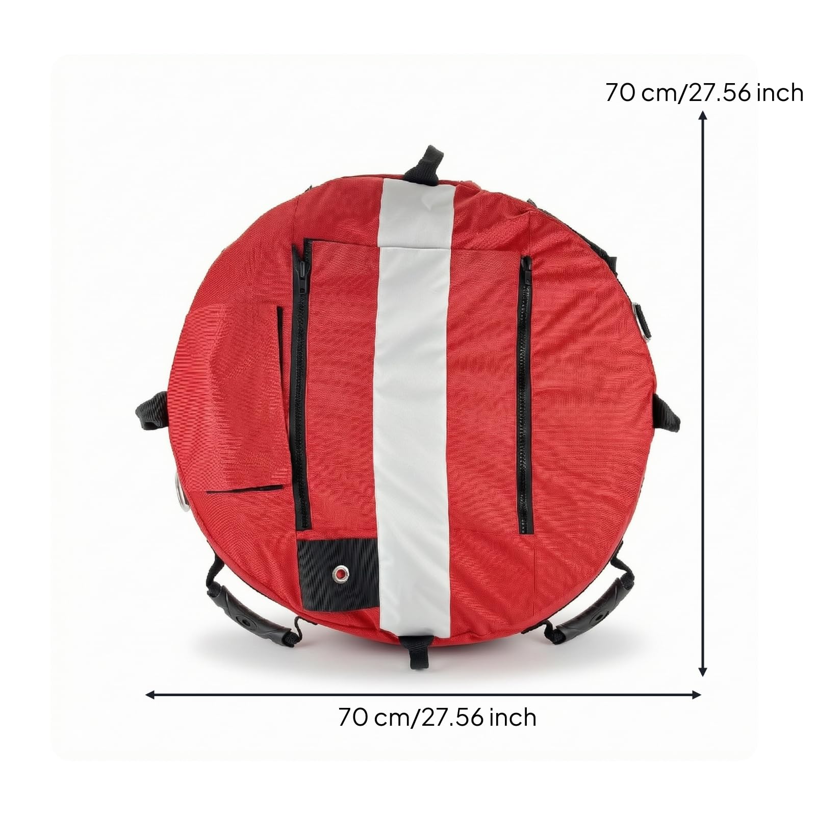 perfk de Señalización de Buceo de Referencia Inflable con Bandera Visibilidad Elevada con Asta Rígida y Puntos de Anclaje Perimetrales Adecuada para Rutas
