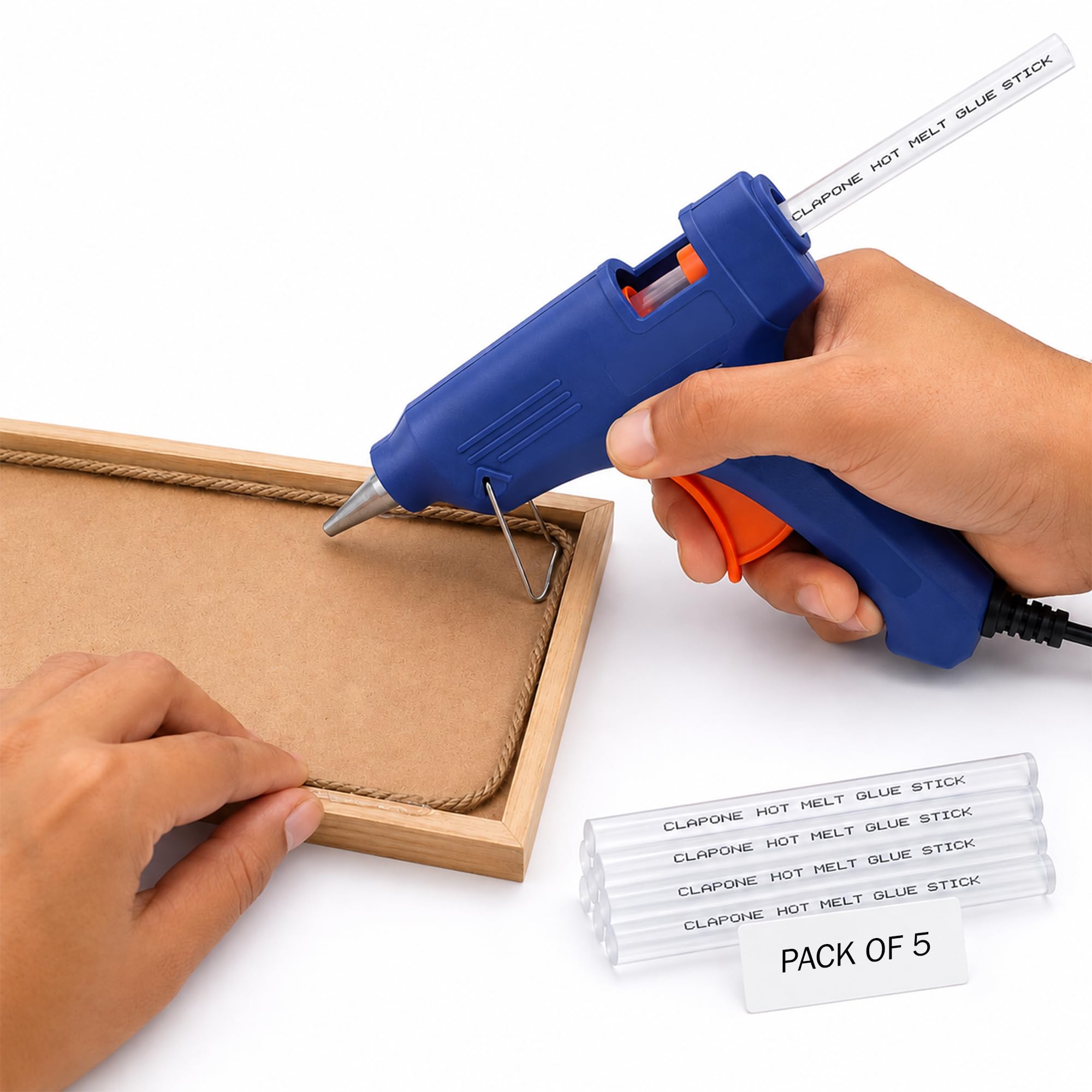 Hot Melt Glue Sticks for Glue Gun | Transparent Strong Adhesive | 7mm Diameter x 200mm Length | Fast Melting for DIY Crafts, School Projects, Wood, Plastic & Home Repairs | Pack of 5-image-31